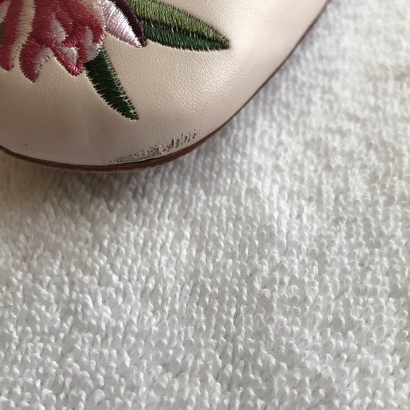 ZARA Trafluc women’s floral embroidered flats.  Blush.  Size 41. - Picture 8 of 9